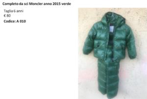 A 010 Completo da sci moncler verde