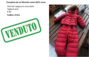 A 011 completo sci Moncler rosso