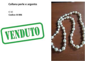 B 006 Collana perle e argento