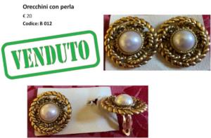 B 012 Orecchini con perla