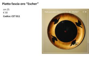 CET 011 Piatto fascia oro Escher