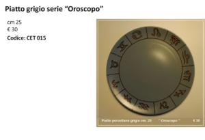 CET 015 Piatto grigio serie oroscopo1