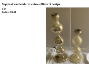 Candelabri vetro soffiato di design