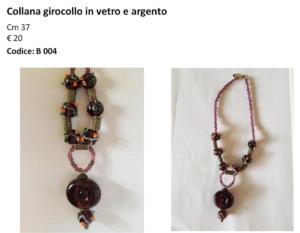 Collana girocollo in vetro e argento