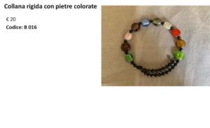 Collana rigida con pietre colorate