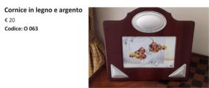 O 063 Cornice in legno e argento