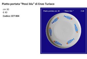 CET 004 Piatto portata pesci blu