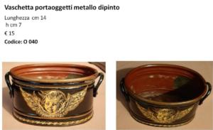 Vaschetta portaoggetti metallo dipinto