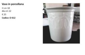 Vaso da fiori in porcellana